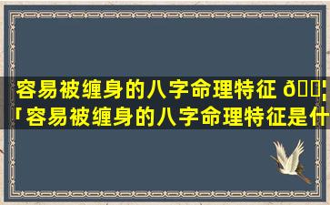 容易被缠身的八字命理特征 🐦 「容易被缠身的八字命理特征是什么」